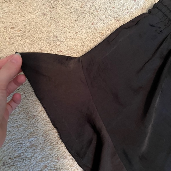 Showpo. Flowy Black Drawstring High Waist Shorts - Picture 2 of 5